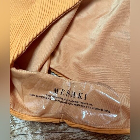 Meshki Ribbed Bikini Bottom in Orange - Picture 5 of 6
